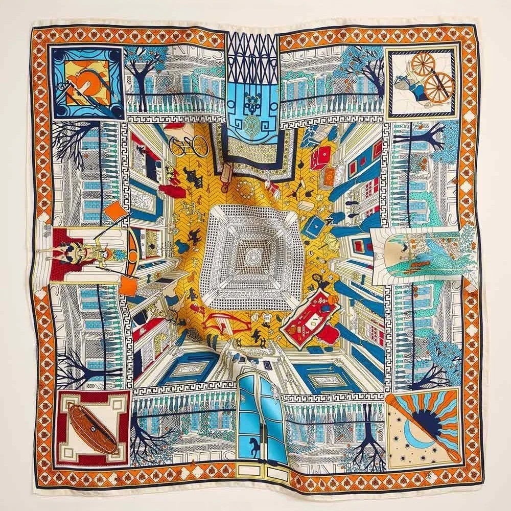 City Scape Square Silky Scarf - Picture 2 of 2